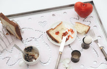 Load image into Gallery viewer, lovebirds tray linen - set of four

